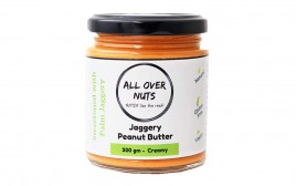 All Over Nuts Jaggery Peanut Butter Creamy  Glass Jar  200 grams